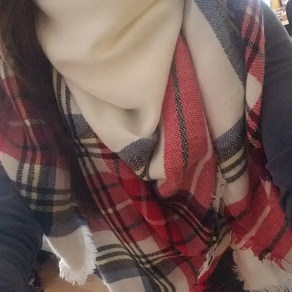 Red, White, Blue, Yellow Blanket Scarf